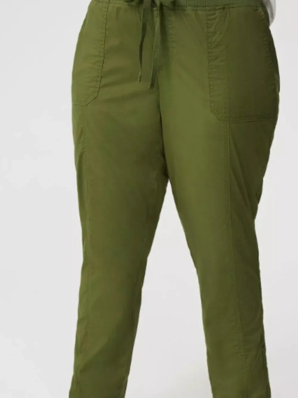 Torrid Olive Pull-On Convertible Poplin Crop Pant (3X)